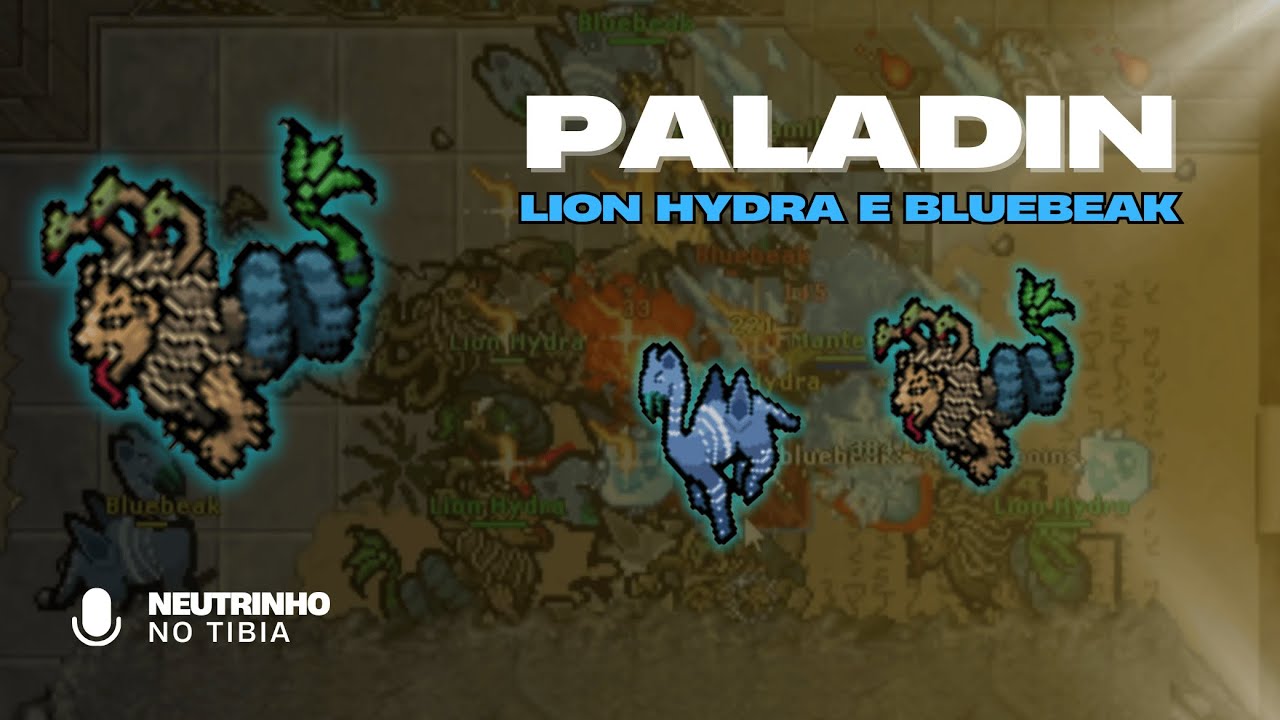 TIBIA - LION HYDRA E BLUEBEAK (BOOK WORLD) | PALADIN LEVEL 250+
