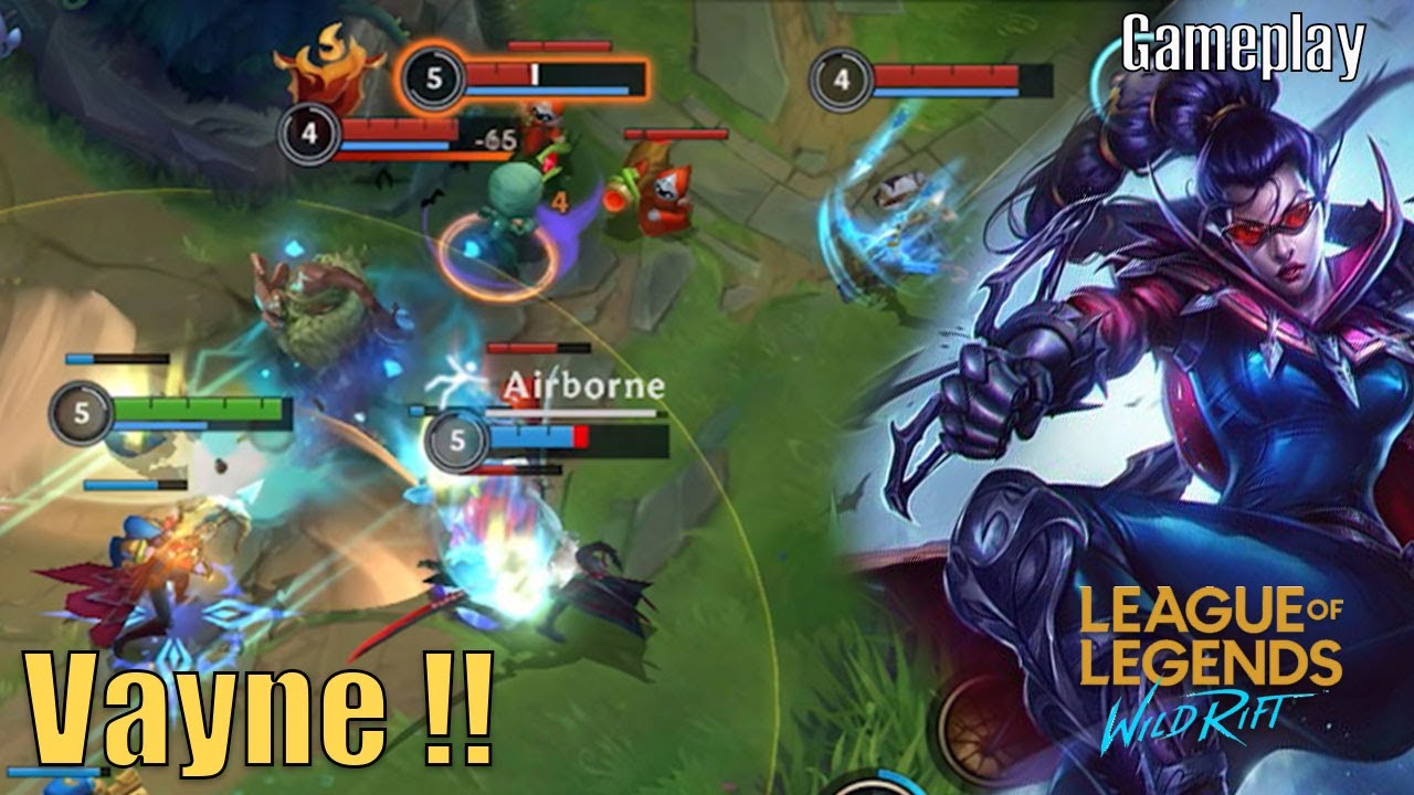 Wild Rift Vayne & Seraphine vs Ashe & Maokai Dragon lane (MVP)