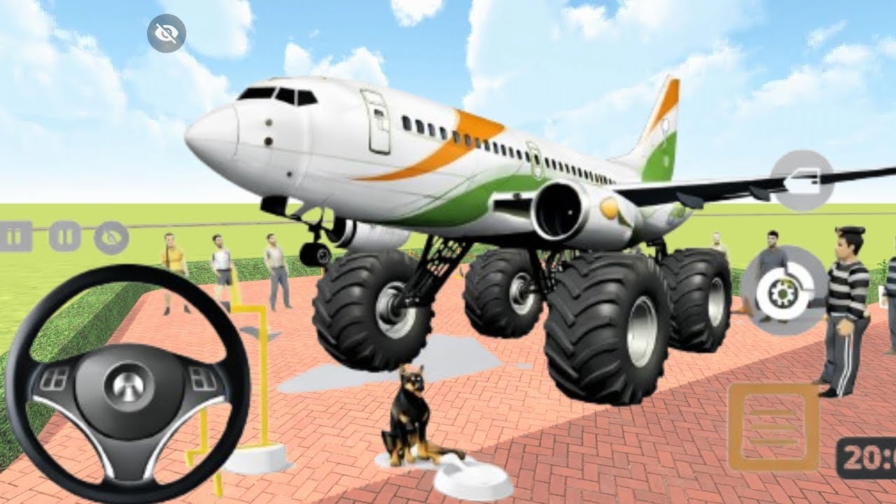 🚀Indian Theft Auto Franklin Order In Indian🤩 White Aroplane And  red bike Indian Police SUV Game