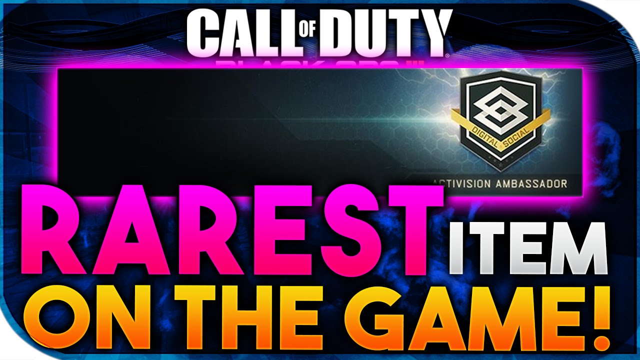 Black Ops 3 | RAREST ITEM ON THE GAME - ACTIVISION AMBASSADOR CALLING CARD (BO3 RAREST ITEM)