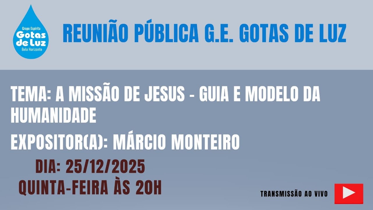 TEMA: A MISSÃO DE JESUS - GUIA E MODELO DA HUMANIDADE