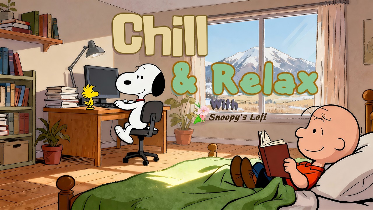 Soft Focus Lofi Jazz in a Quiet Morning | Snoopy & Charlie Brown, Warm Study Atmosphere 📚