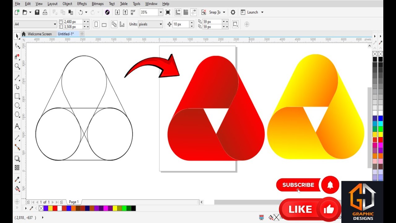 How To Create A Logo in Coreldraw? | How To Design A 3D Logo in Coreldraw 2025 ? | #graphicdesign