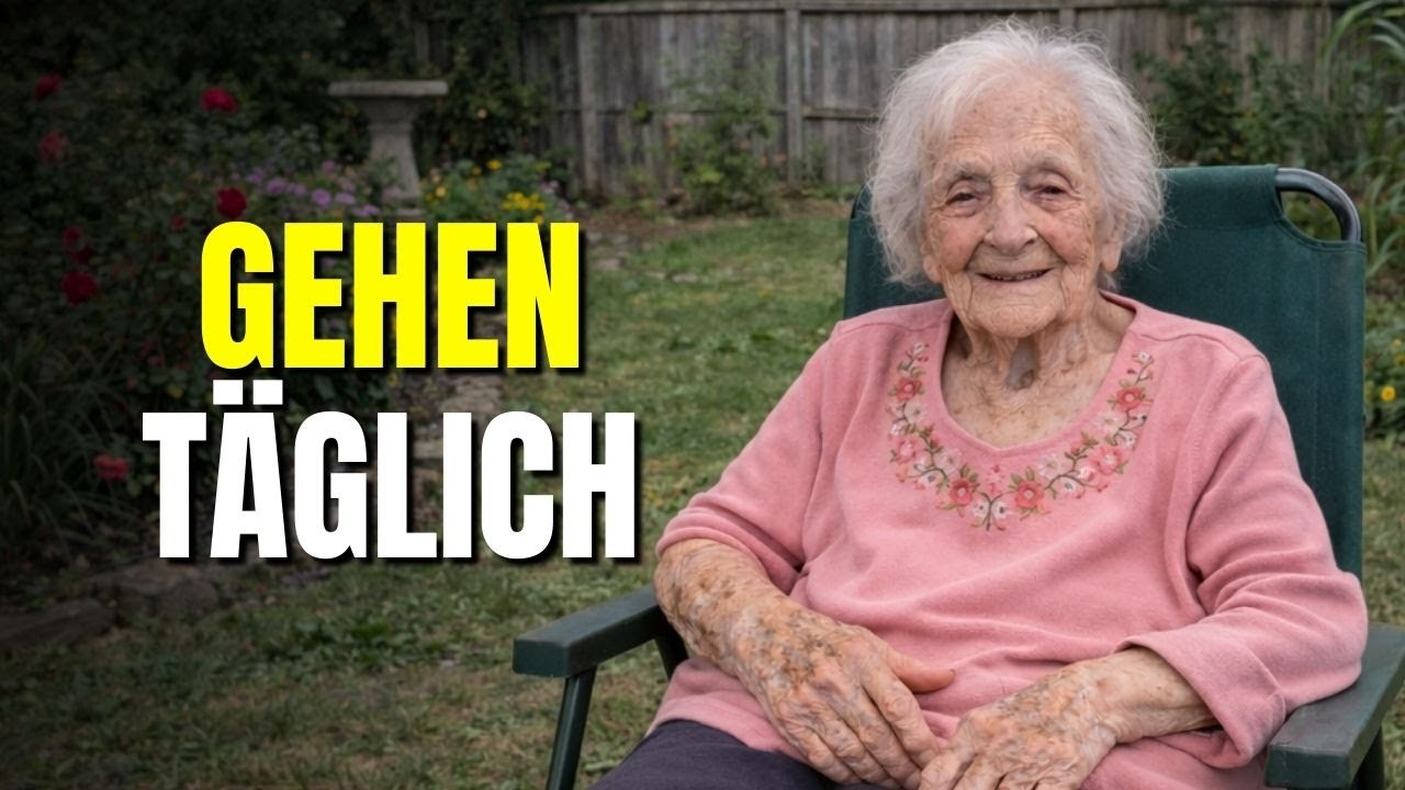 Ich bin 104... Ich stehe um 5:30 auf und gehe jeden Morgen 20 Minuten spazieren (Mein Geheimnis der
