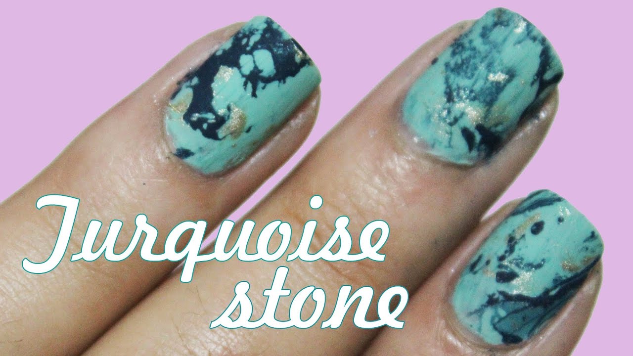 EASY Turquoise Stone Nails