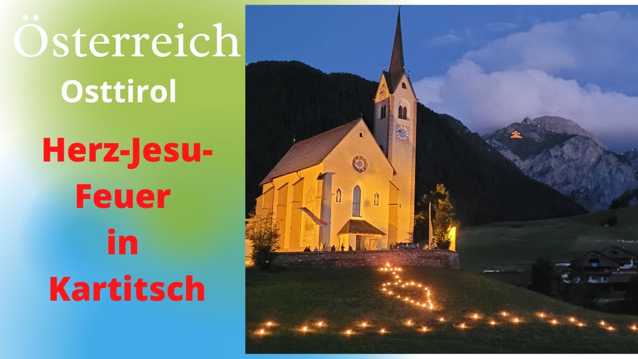 Herz-Jesu-Feuer in Kartitsch,  Brauchtum in Osttirol, Österreich,