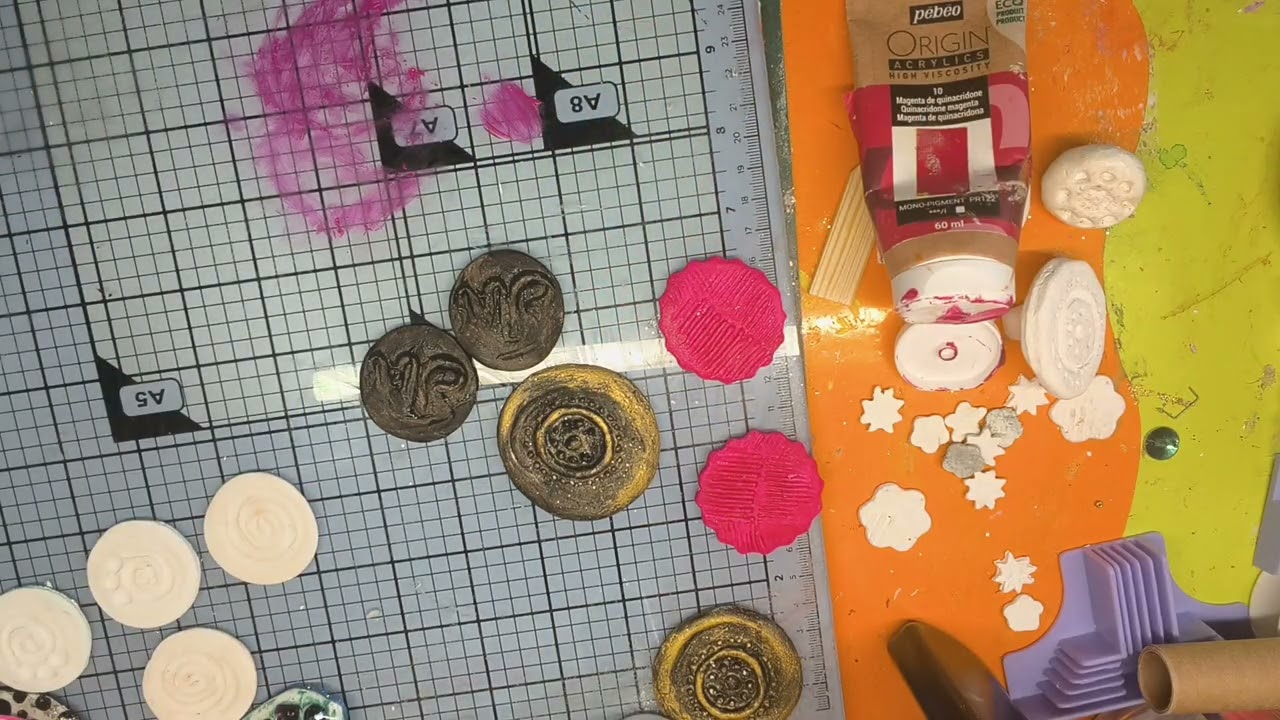 Faire broches , colliers boucles d'oreilles avec l argile auto durcissante action ❤️❤️❤️
