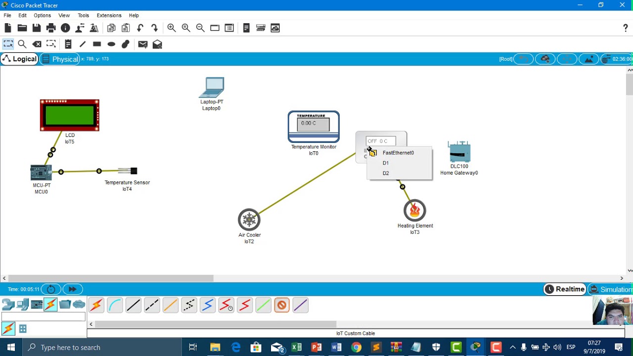 MEDIDOR DE  TEMPERATURA UTILIZANDO IoT EN CISCO