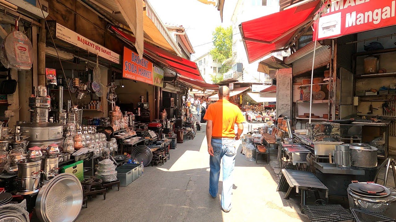 Ankara [4k60fps]; Sobacılar, Hal ve Anafartalar Belediye Çarşısı Yürüyüş Turu - Sobacilar, Hal Tour