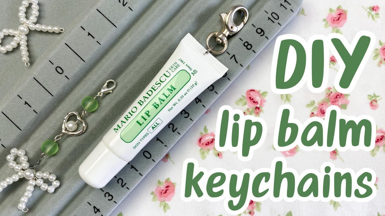 The EASIEST Way to Make Lip Balm keychains! ♡ + seed bead charms