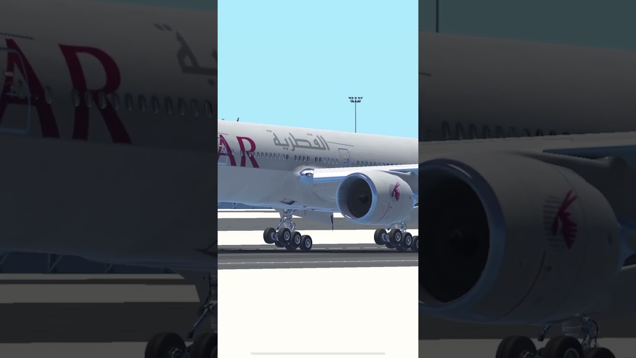 Infinite Flight | Qatar Airways 777-300 landing into Doha | #shorts #infiniteflight #qatarairways