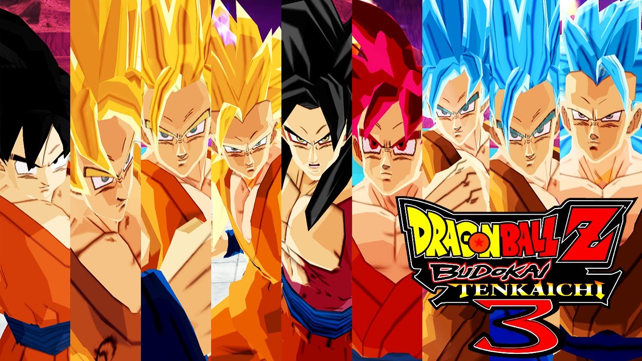 Goku FNF,SSJ,SSJ2,SSJ3,SSJ4,SSJGOD,SSJBLUE,SSJ2BLUE,SSJ3BLUE [Dragon Ball Z Budokai Tenkaichi 3]