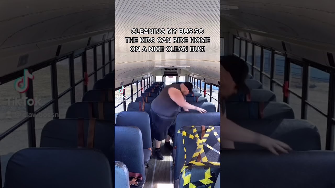 CLEANING MY SCHOOL BUS!