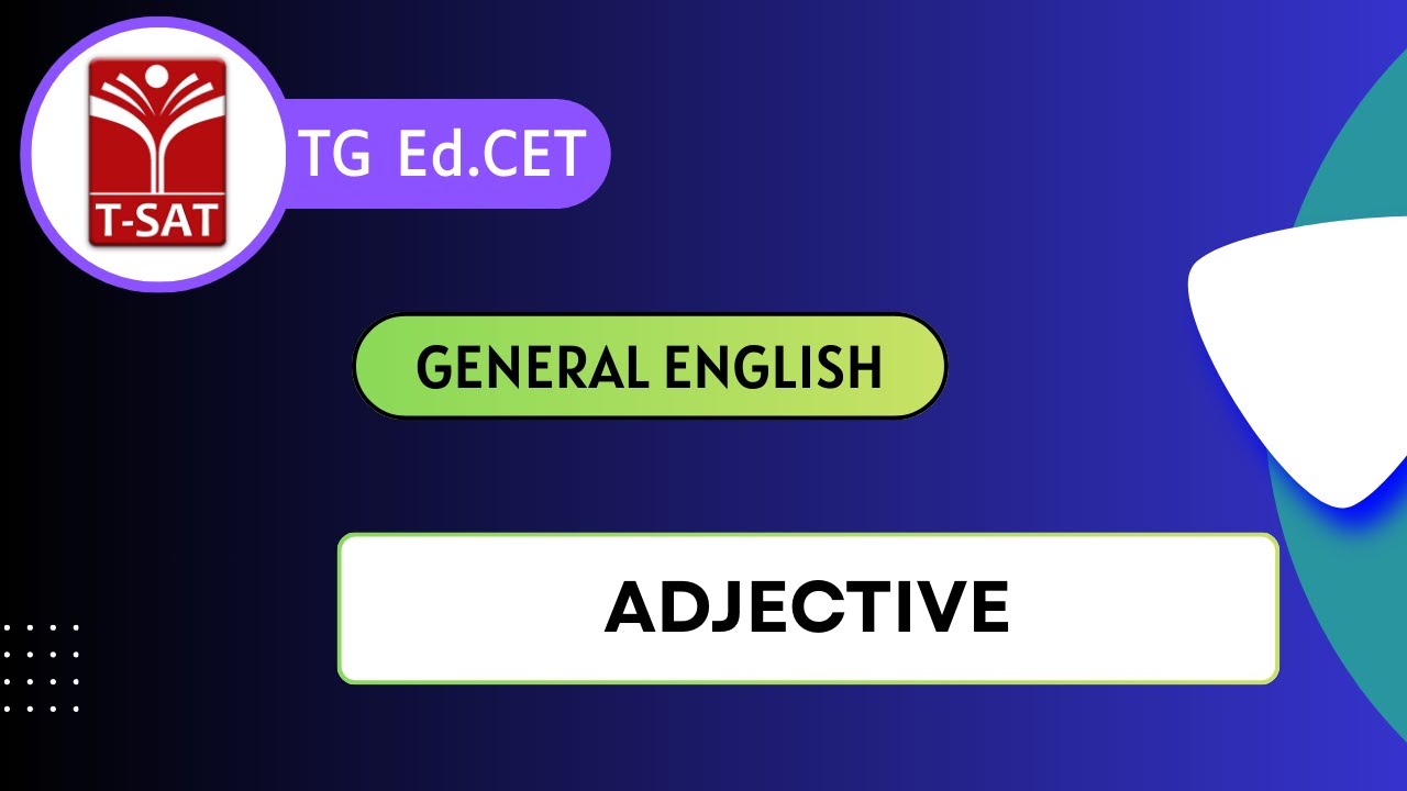 TG Ed.CET | General English: Spotting Errors - Adjective | T-SAT