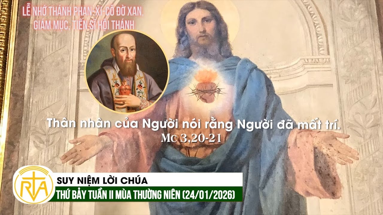 Suy Niệm Lời Chúa, Thứ Bảy Tuần II Mùa Thường Niên (24/01/2026)