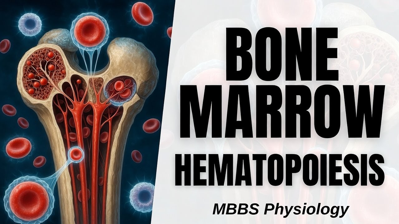 Bone Marrow & Hematopoiesis | Blood Cell Formation Explained | MBBS Physiology #bloodphysiology #MED