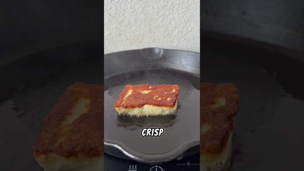 Halloumi Test Video #cooking #experiements #castironcooking