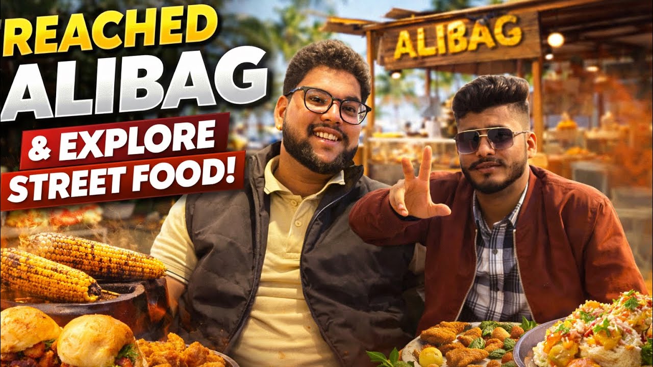 Finally Reached Alibag 🌴🔥| Street food hunt 🍔😍 | Day 1 Part 2 