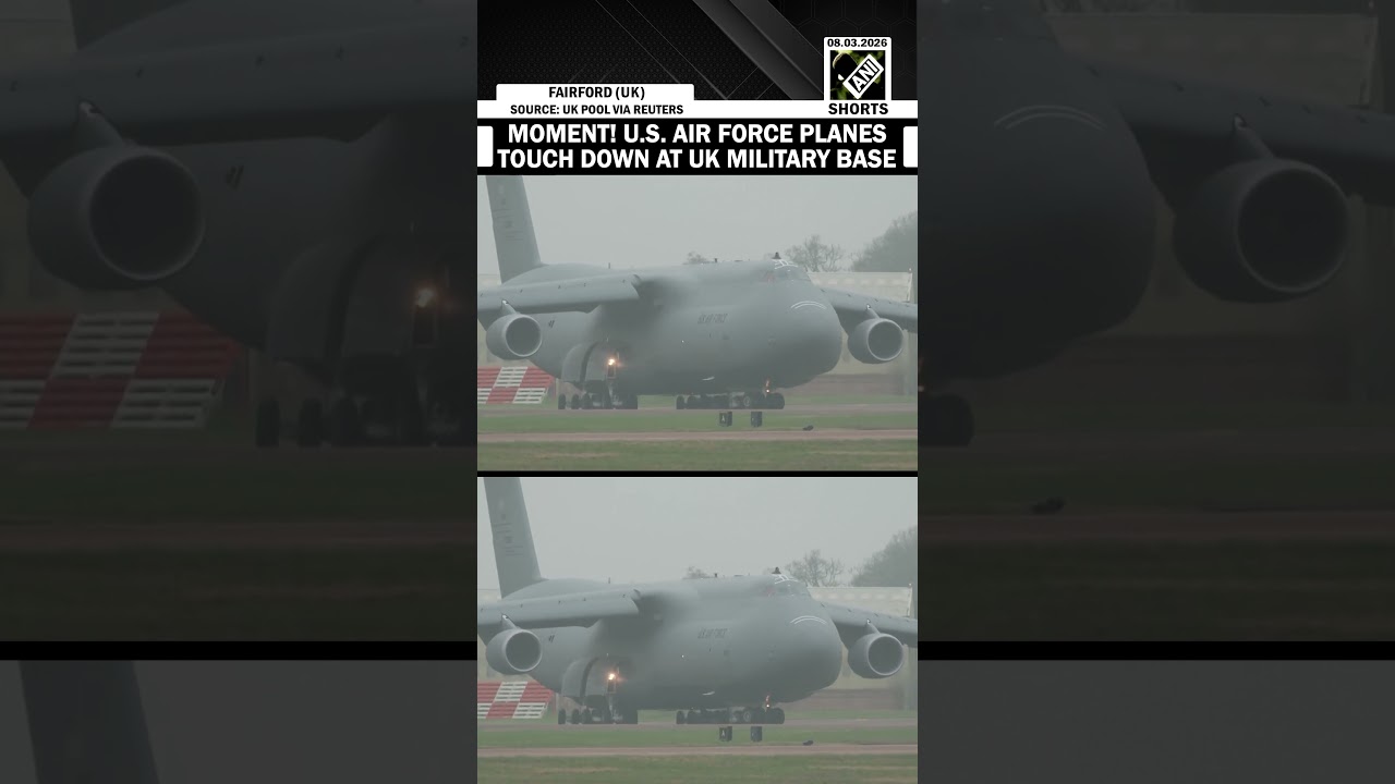 Watch: U.S. air force planes arrive at UK military base for defensive operations against Iran