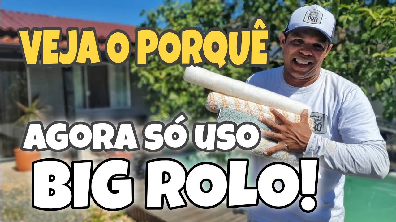 Como pintar parede rápido com Rolo de 38.cm