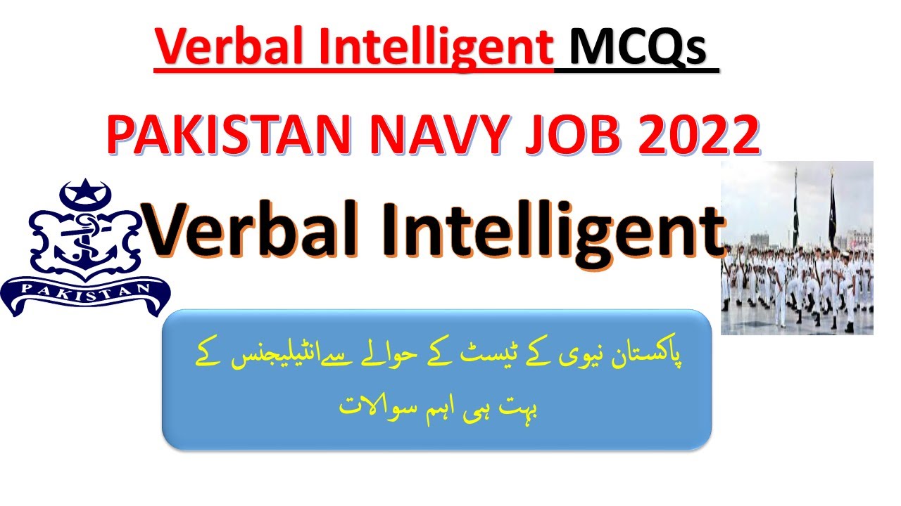 Pakistan Navy Verbal Intelligent Test MCQs 2022