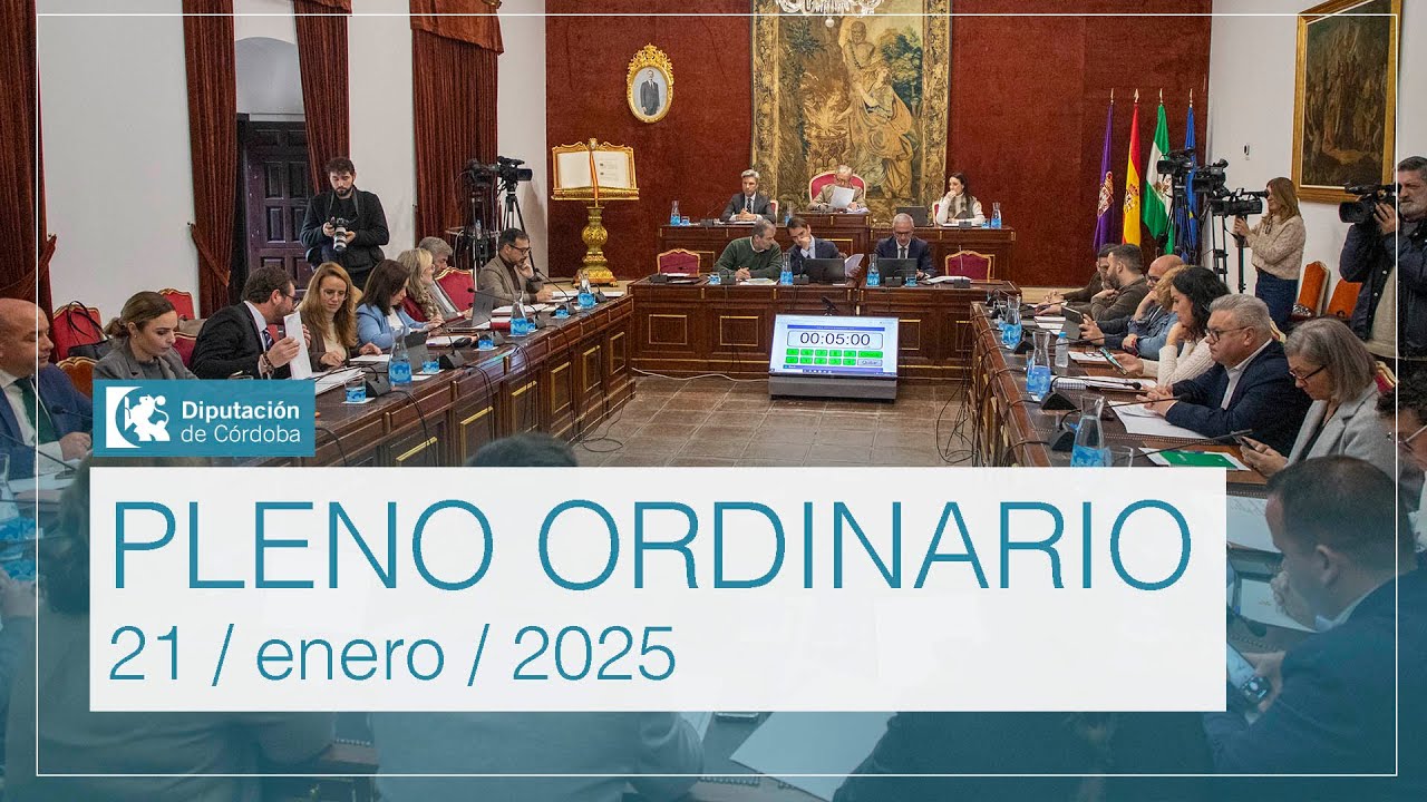 Pleno ordinario de la Diputación de Córdoba | 21 enero 2025