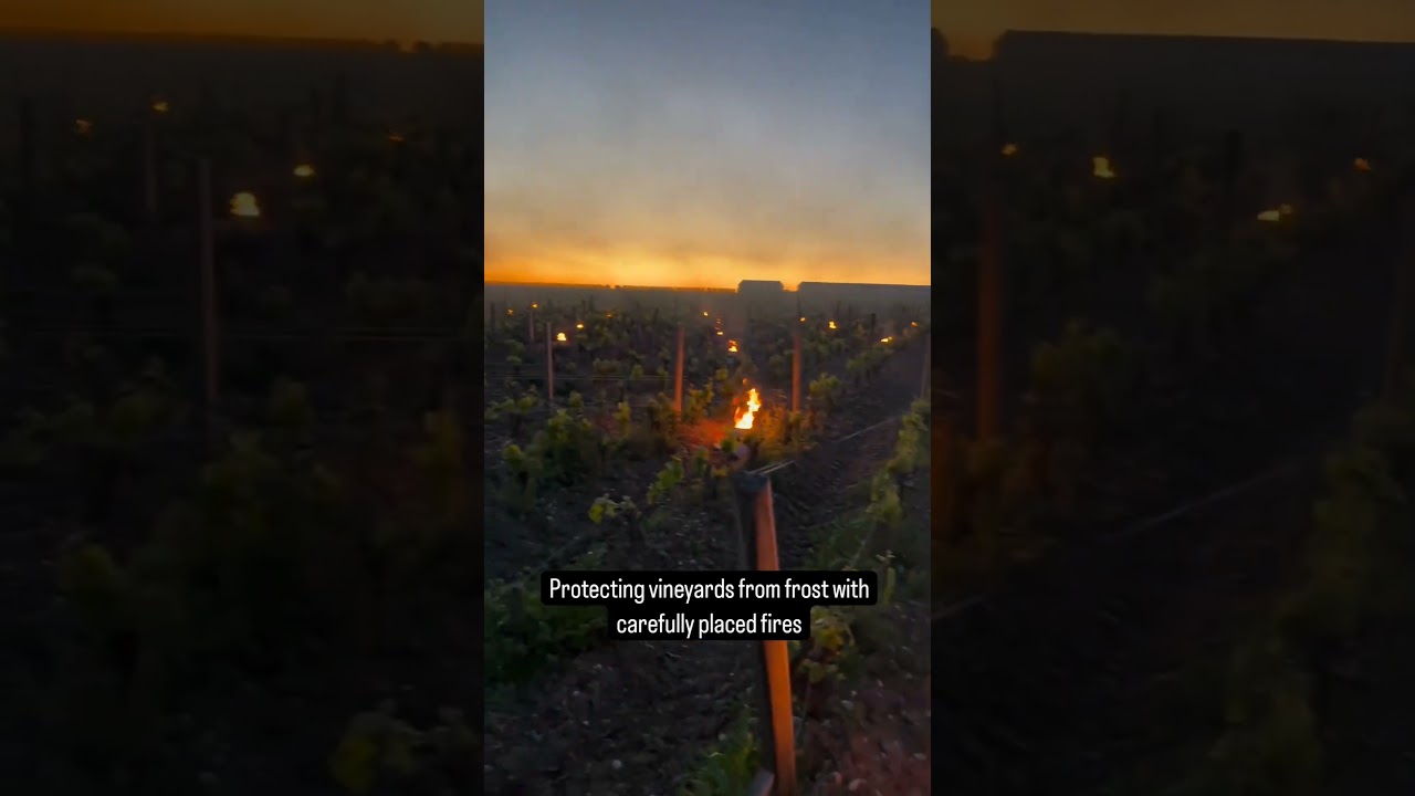 A method used in vineyards to protect against frost damage @james.suckling @chateaudutertre #frost