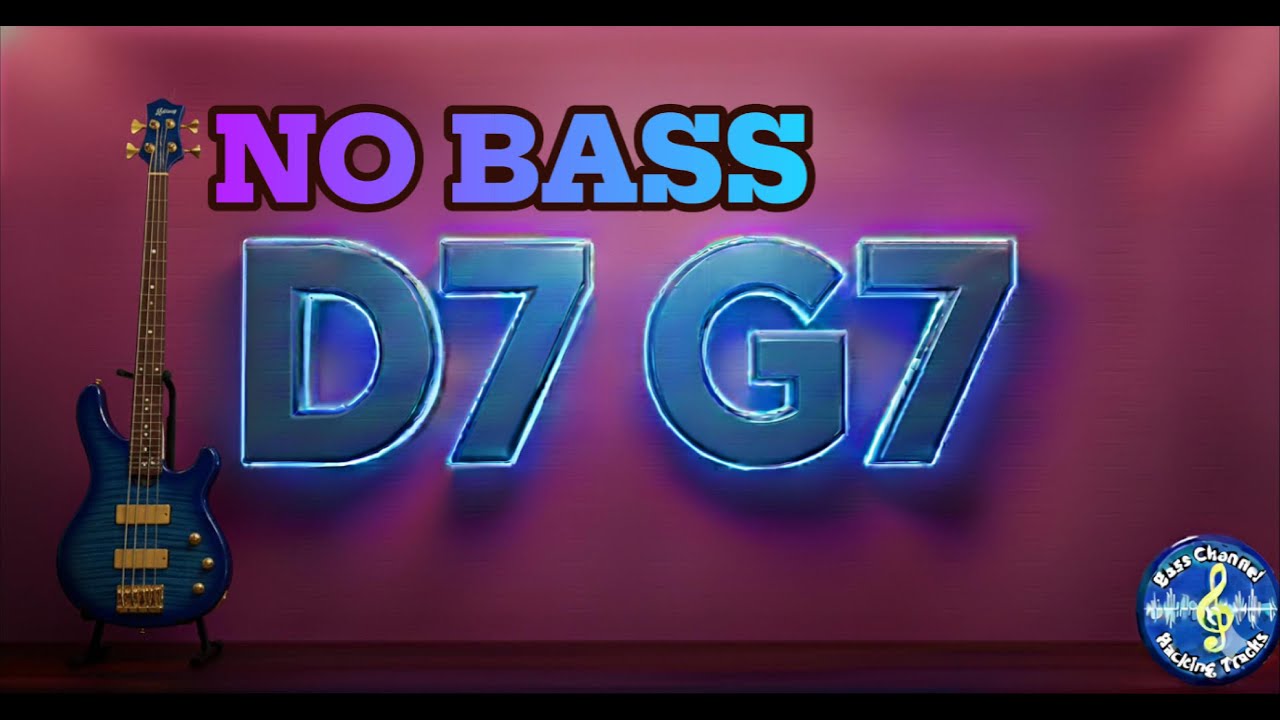 Funk Soul Bass Backing Track (No Bass) - 100 BPM - D7 G7 - (I-IV)