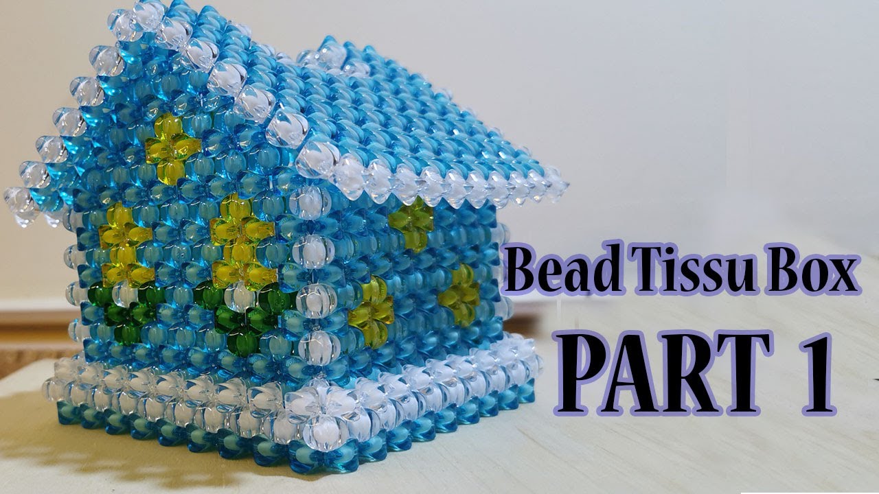 How to make Bead tissue box new  model part 1 || Crystal Bead