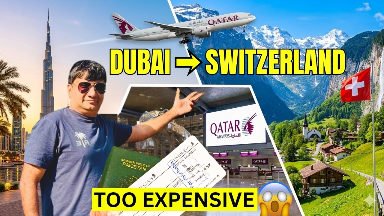 Dubai to Switzerland Travel Vlog 🇨🇭 | Qatar Airways Flight & Doha Airport Transit