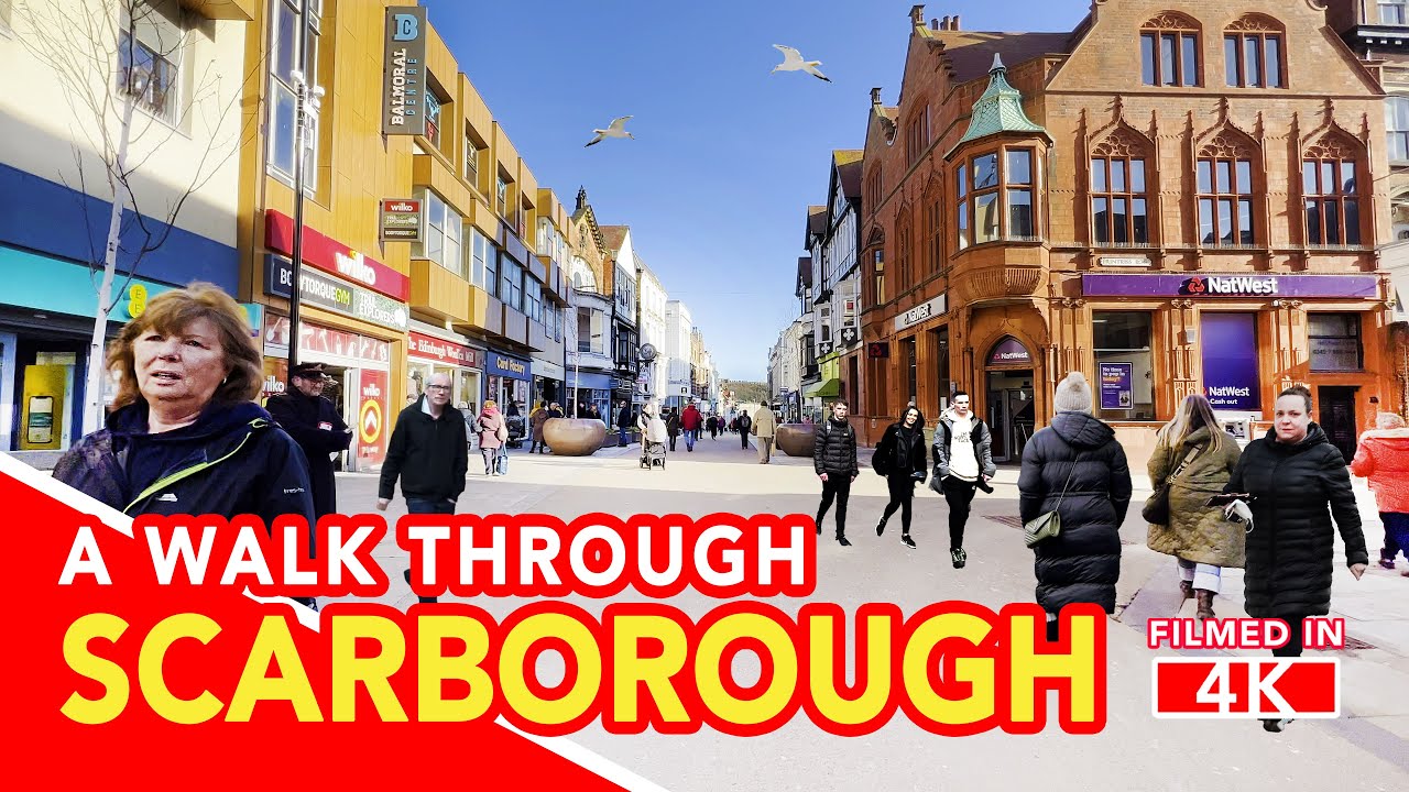 SCARBOROUGH TOWN CENTRE | Full tour from Train Station to Seafront and Scarborough Beach