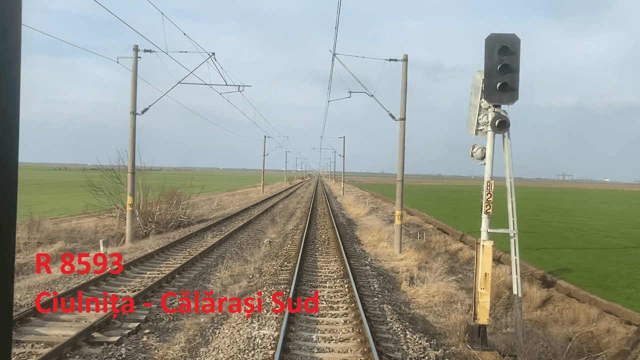Train backview Ciulnița - Călărași Sud | R 8593