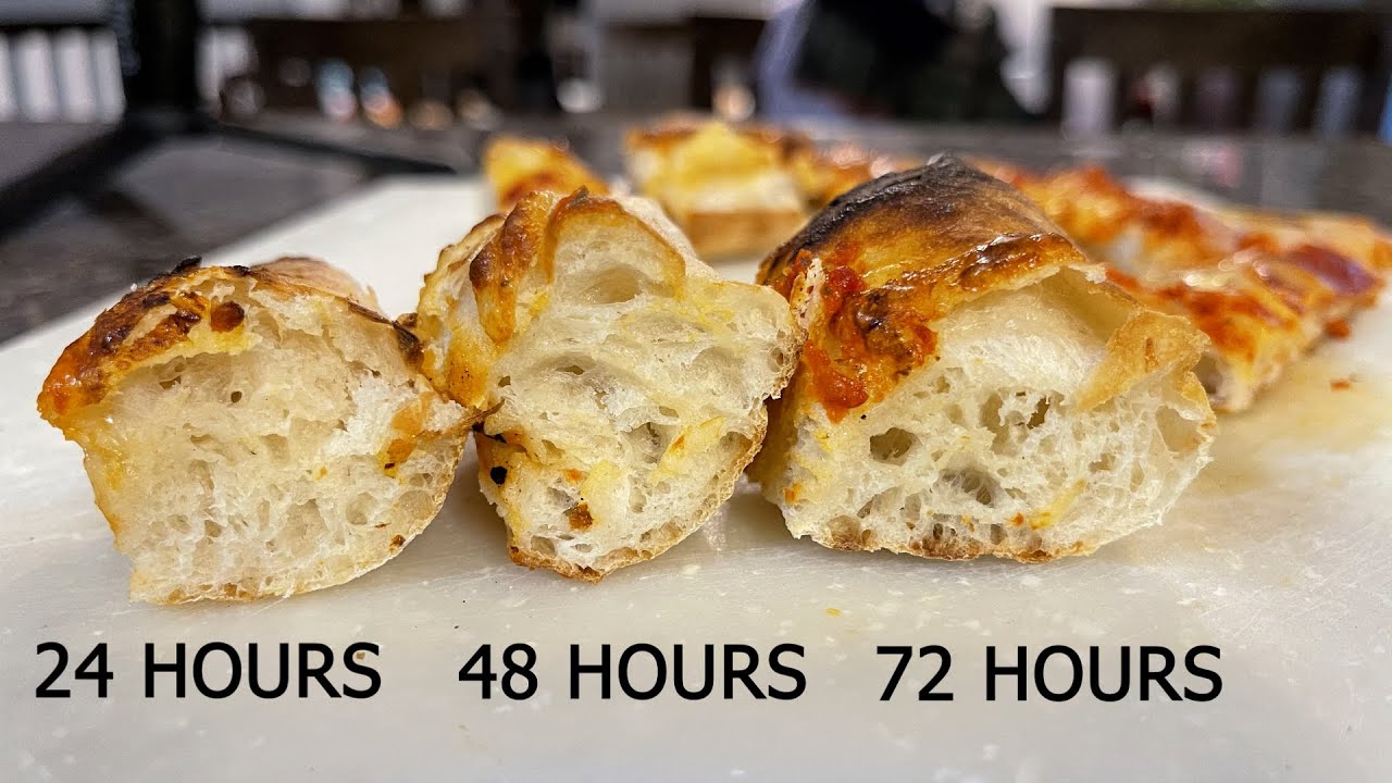 Cold Fermented Pizza - 1, 2, 3 Day Comparison