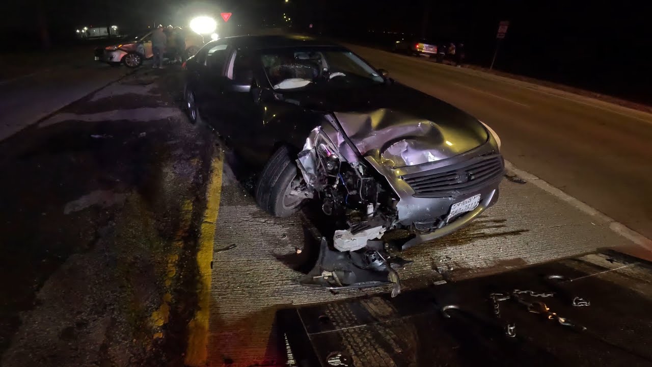 Infinity G37 Goes Head On! Police Rotation Tow!