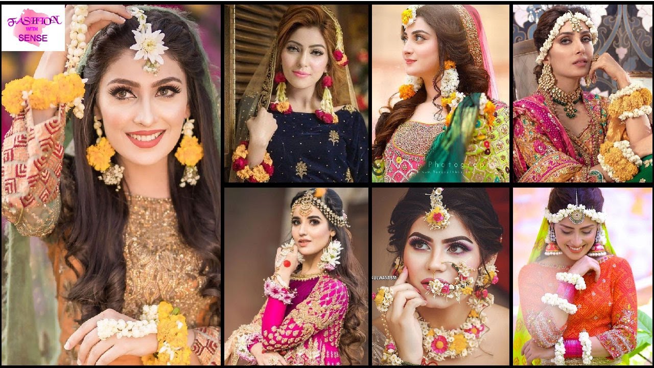 FLOWER JEWELERY DESIGNS FOR MEHNDI/HALDI |BRIDAL JEWELLERY SET FOR HALDI |DULHAN HALDI GHANE 2020