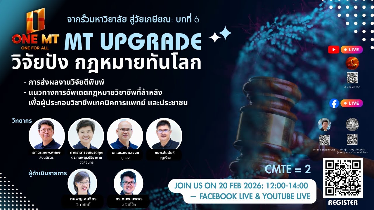 MT UPGRADE: วิจัยปัง กฎหมายทันโลก