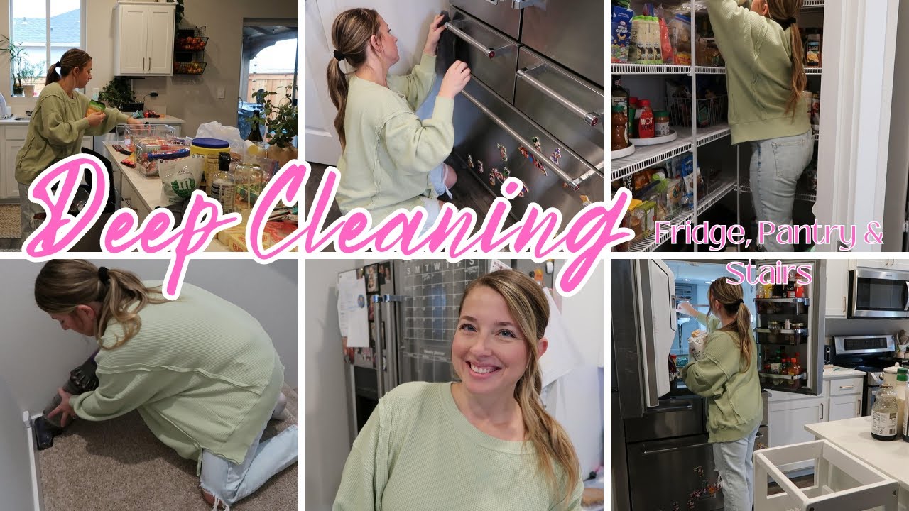 DEEP CLEANING THE FRIDGE AND PANTRY | CLEAN WITH ME | DECLUTTERING | GET IT ALL DONE