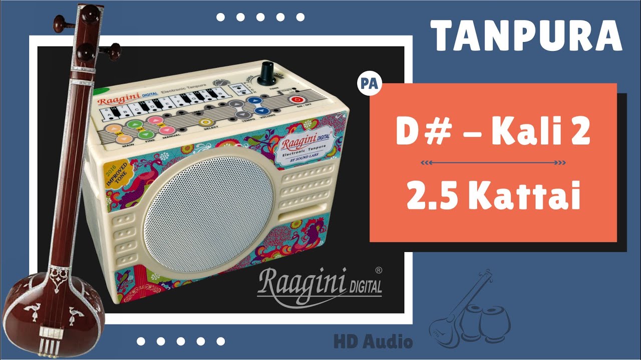 Tanpura Drone D Sharp - 2.5 Kattai Carnatic Raagini Shruti | रागिनी तानपुरा काली २ (Download)