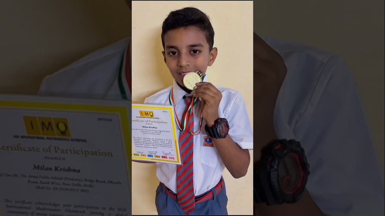 🧿Gold Medal of excellence at the SOF International Mathematics Olympiad💫✨#shorts#sof#imo