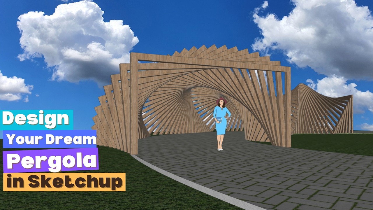 Designing Stunning Pergola from Scratch in 3D Modeling with SketchUp