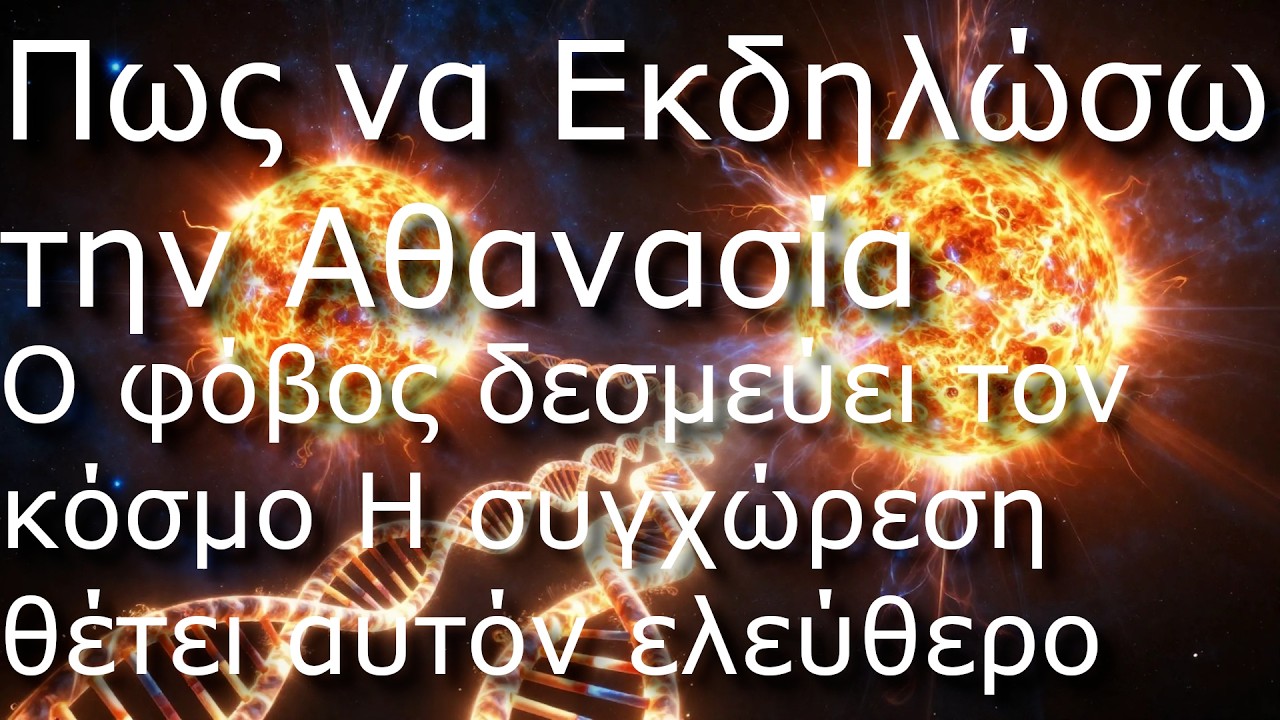 Πως να Εκδηλώσω την Aθανασία. Σ3.Ε450. Ο φόβος δεσμεύει τον κόσμο Η συγχώρεση θέτει αυτόν ελεύθερο.