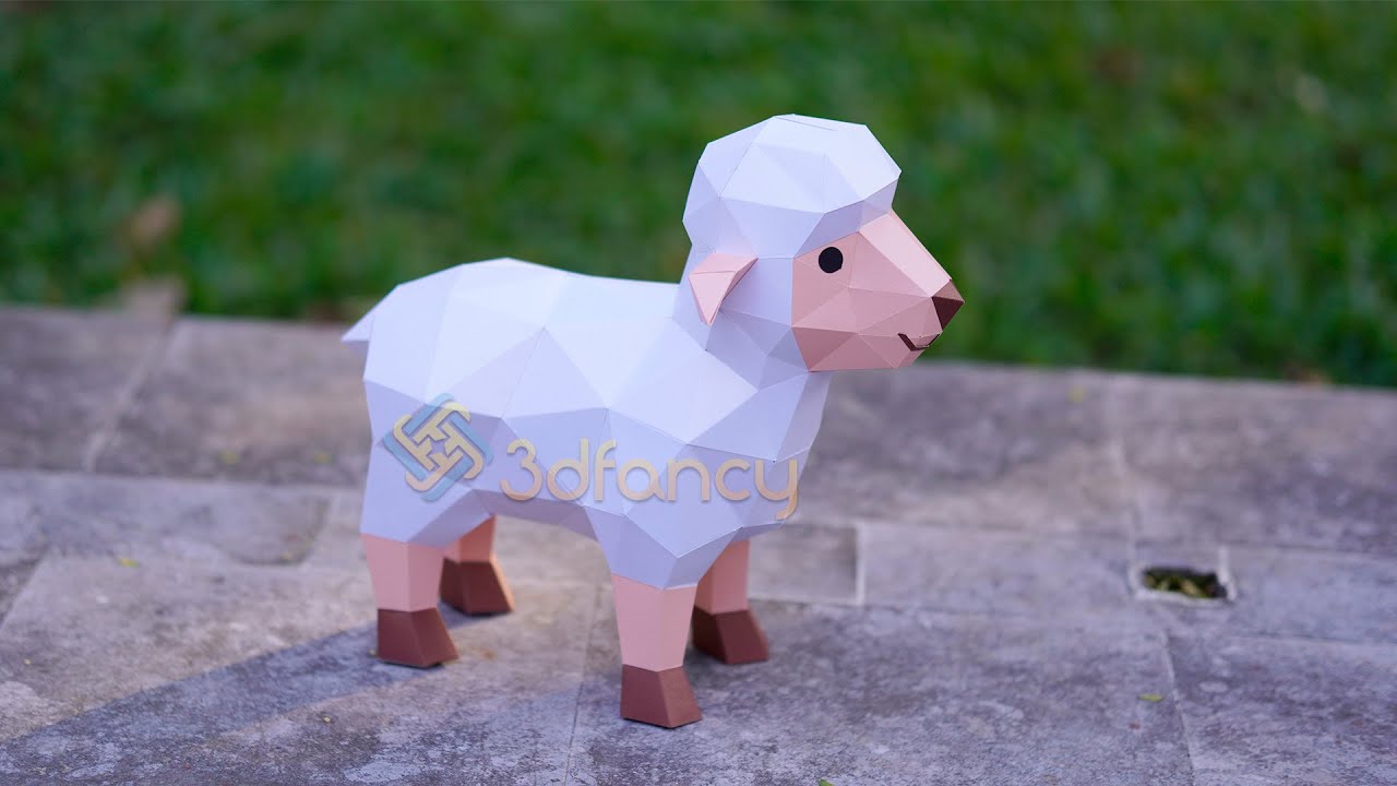 DIY Standing Sheep Nativity Papercraft – Cricut SVG 3D Assembly Tutorial (Step-by-Step Guide)