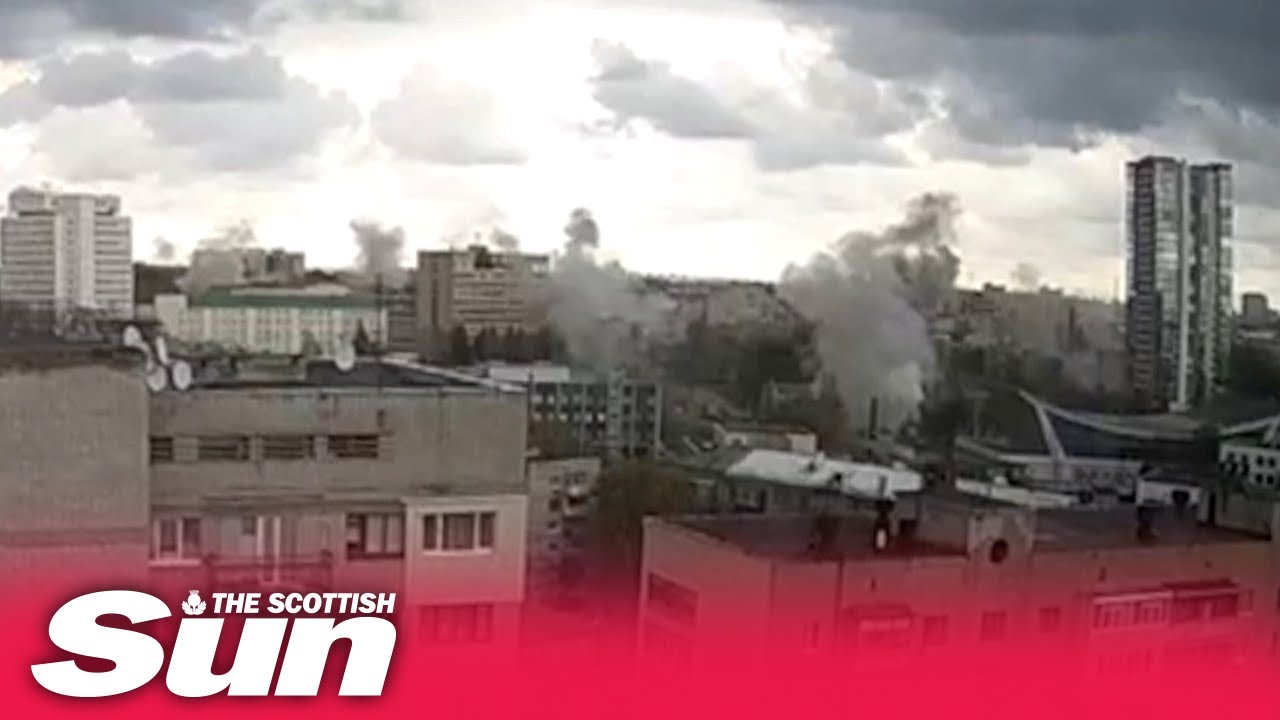 Mulitple explosions go off in Kharkiv