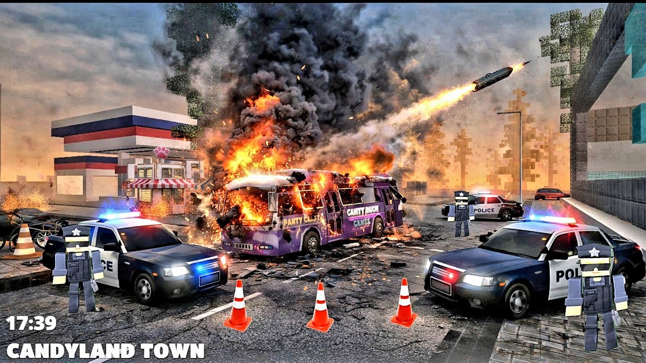 School party craft missle attack on main bus of city| Police came on a time 😭