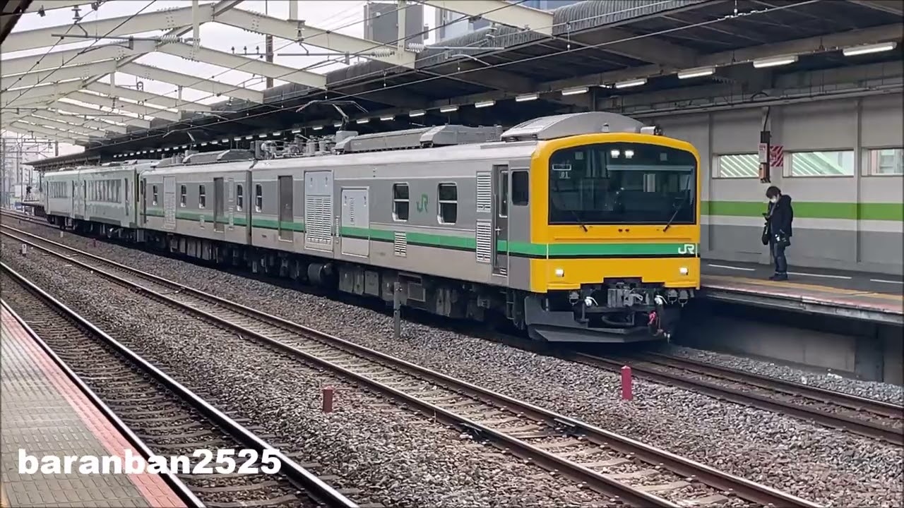 E493系01編成＋キハ110系八高線 キハ112-207＋キハ111-207　KY入場（廃車回送）配給が南流山駅を通過　2026.2.6