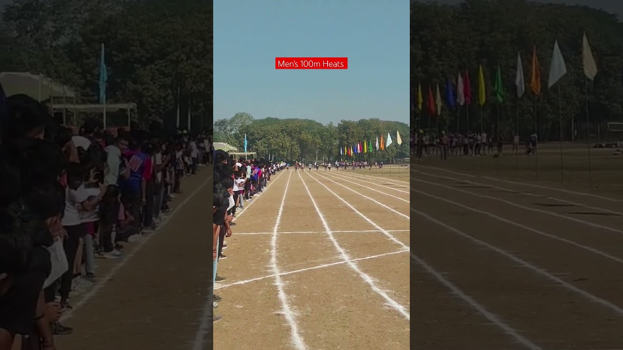 Men's 100m heats /SARDAR Patel University Athletics championship