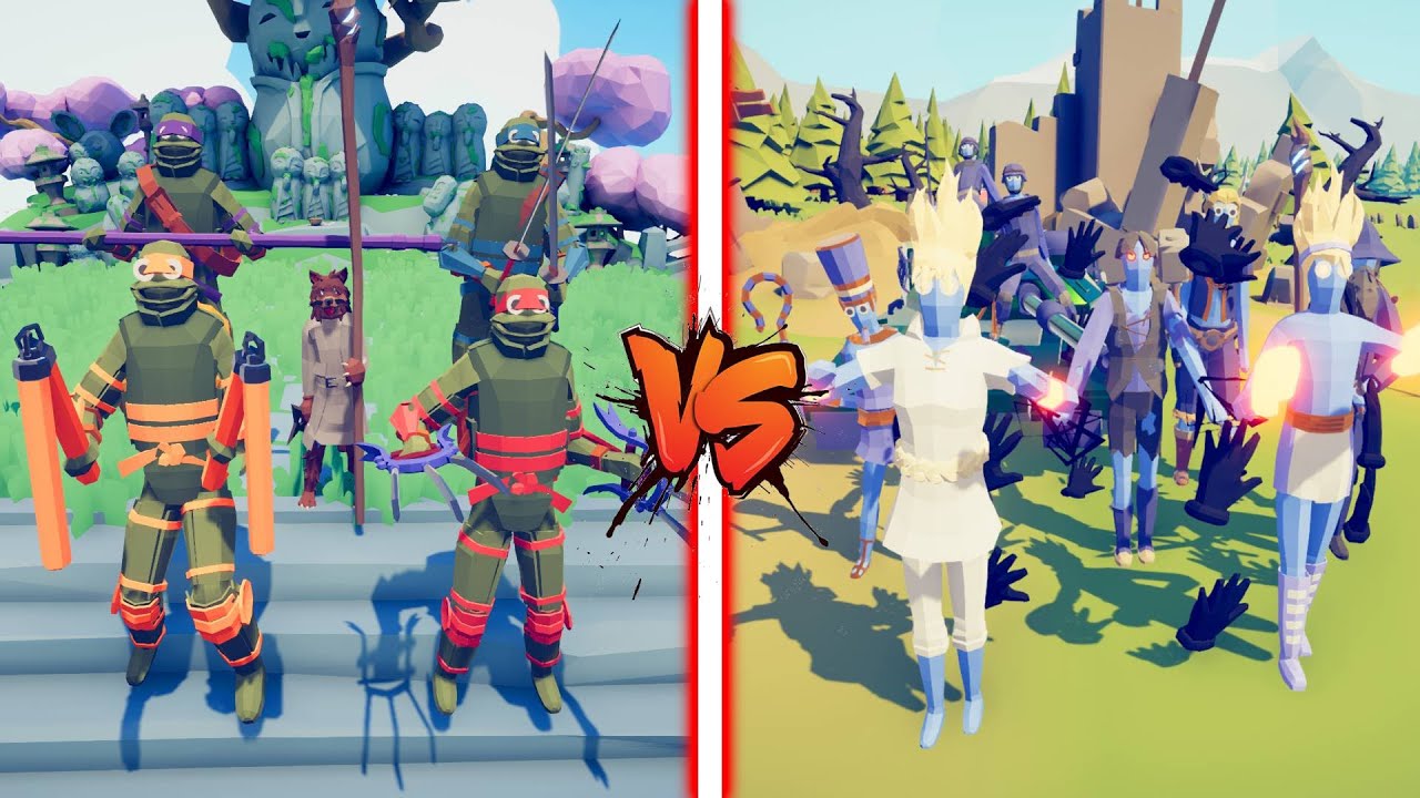 NINJA TURTLES TEAM VS LEGACY FACTION | Totally Accurate Battle Simulator