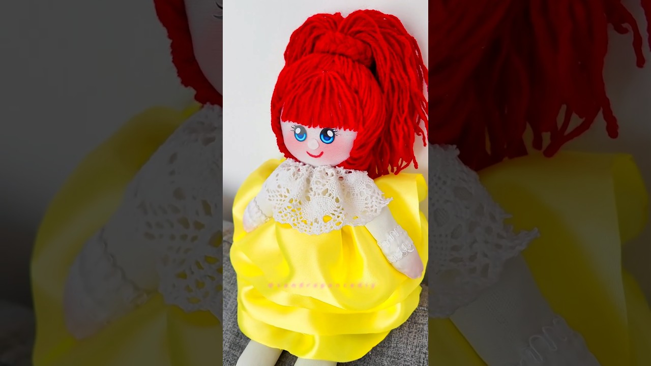 Mu&ntilde;equita bailarina peliroja #diy #mu&ntilde;ecosdetela #mu&ntilde;equitas #doll #dolls #manualidadescontela
