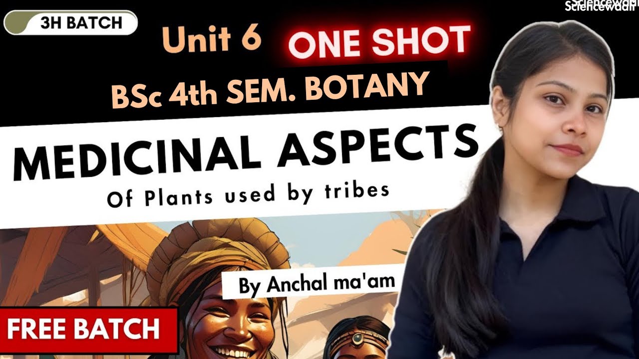 Medicinal aspects of plants used by tribal people BSc 4th semester Botany unit 6 ONE SHOT 🔥💯