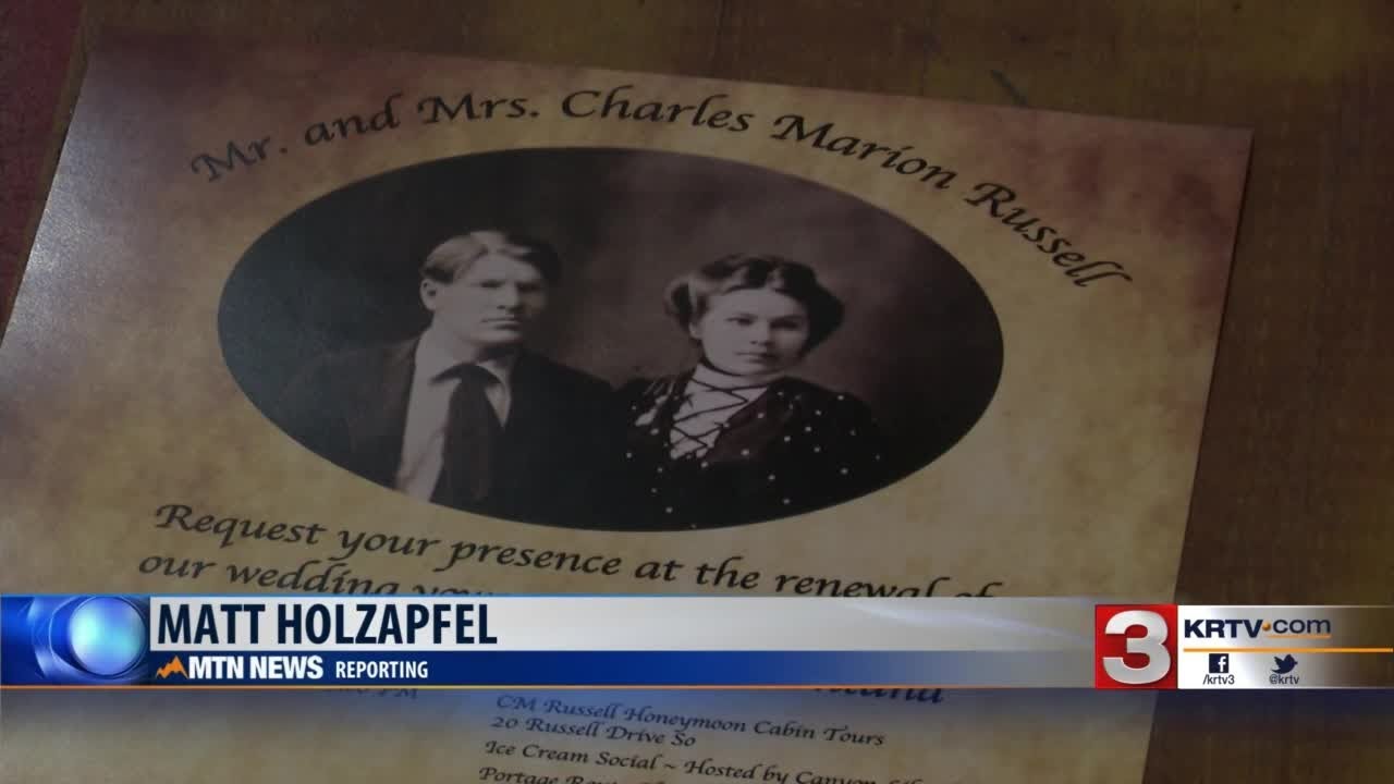 Charles and Nancy Russell wedding re-enactment